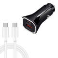 TE-P22 38W PD USB-C / Type-C + QC3. 0 USB Car Charger with 1m USB-C / Type-C to USB-C / Type-C Da...