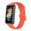 For Huawei Band 7 Solid Color Silicone Watch Band(Orange)