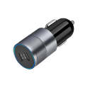 Dual PD 3.0 40W Type-C Car charger with 1m Type-C to Type-C Data Cable(Grey)
