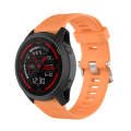 For Garmin Forerunner 745 22mm Twill Solid Color Silicone Watch Band(Orange)