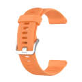 For Garmin Forerunner 745 22mm Twill Solid Color Silicone Watch Band(Orange)