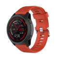 For Garmin Forerunner 745 22mm Twill Solid Color Silicone Watch Band(Red)