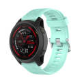 For Garmin Forerunner 745 22mm Twill Solid Color Silicone Watch Band(Water Duck)