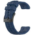 For Suunto 9 24mm Football Pattern Silicone Solid Color Watch Band(Navy Blue)