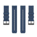 For Suunto 9 24mm Football Pattern Silicone Solid Color Watch Band(Navy Blue)