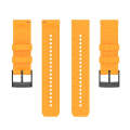 For Suunto 9 24mm Football Pattern Silicone Solid Color Watch Band(Yellow)