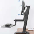 NORTH BAYOU NB L80 Dual Tray Stand Desk Table Clamp LCD Monitor Mount for 17-32 inch