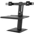 NORTH BAYOU NB L100 Sit-Stand Workstation Desk Table Clamp Dual LCD Monitor Mount For 22-27 inch