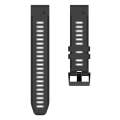 For Garmin Descent MK2 26mm Silicone Sports Two-Color Watch Band(Black+Grey)