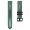 For Garmin Descent MK2 26mm Silicone Sports Two-Color Watch Band(Amy Green+Black)