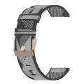 For Garmin Forerunner 255 22mm Nylon Woven Watch Band(Grey)