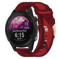 For Garmin Forerunner 255S 18mm Nylon Woven Watch Band(Red)