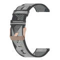 For Garmin Vivoactive 4S 18mm Nylon Woven Watch Band(Grey)