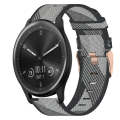 For Garmin Vivomove Sport 20mm Nylon Woven Watch Band(Grey)