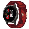 For Garmin Venu 2 Plus 20mm Nylon Woven Watch Band(Red)
