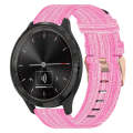 For Garmin Vivomove 3 20mm Nylon Woven Watch Band(Pink)