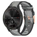 For Garmin Vivomove 3 20mm Nylon Woven Watch Band(Grey)