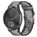 For Garmin Vivomove HR Sport 20mm Nylon Woven Watch Band(Grey)