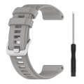 For Garmin Forerunner 955 22mm Solid Color Silicone Watch Band(Grey)