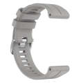 For Garmin Forerunner 955 22mm Solid Color Silicone Watch Band(Grey)