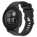 For Garmin Instinct 22mm Solid Color Silicone Watch Band(Black)