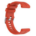 For Garmin Instinct 22mm Solid Color Silicone Watch Band(Red)