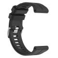 For Garmin Approach S60 22mm Solid Color Silicone Watch Band(Black)