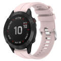 For Garmin Fenix 6 GPS 22mm Solid Color Silicone Watch Band(Pink)