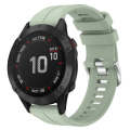 For Garmin Fenix 6 Pro GPS 22mm Solid Color Silicone Watch Band(Light Green)
