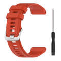 For Garmin Fenix 6 Pro GPS 22mm Solid Color Silicone Watch Band(Red)
