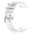 For Garmin Fenix 5 22mm Solid Color Silicone Watch Band(White)