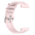 For Garmin Fenix 5 22mm Solid Color Silicone Watch Band(Pink)