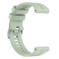 For Garmin Fenix 5 Plus 22mm Solid Color Silicone Watch Band(Light Green)