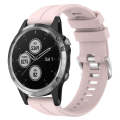 For Garmin Fenix 5 Plus 22mm Solid Color Silicone Watch Band(Pink)