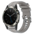 For Garmin Quatix 5 22mm Solid Color Silicone Watch Band(Grey)