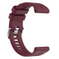 For Garmin Forerunner 945 22mm Solid Color Silicone Watch Band(Burgundy)