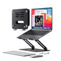 BONERUY P43P Folding Double-layer Aluminum Alloy Notebook Tablet Stand