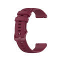 For Samsung Galaxy Watch4 Classic 42mm 20mm Plaid Solid Color Silicone Watch Band(Burgundy)