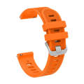 For Samsung Galaxy Watch5 44mm 20mm Twill Solid Color Silicone Watch Band(Orange)