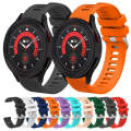 For Samsung Galaxy Watch5 44mm 20mm Twill Solid Color Silicone Watch Band(Orange)