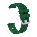 For Samsung Galaxy Watch4 40mm 20mm Twill Solid Color Silicone Watch Band(Green)