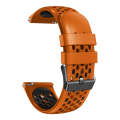 For Honor Watch GS 3 22mm Two-Color Breathable Silicone Watch Band(Orange+Black)