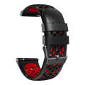 For Honor Watch Dream 22mm Two-Color Breathable Silicone Watch Band(Black+Red)