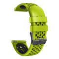 For Amazfit GTR 3 Pro 22mm Two-Color Breathable Silicone Watch Band(Lime+Black)