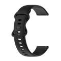 For Samsung Galaxy Watch5 Pro 45mm 20mm Butterfly Buckle Solid Color Silicone Watch Band(Black)