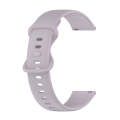 For Samsung Galaxy Watch Active 2 20mm Butterfly Buckle Solid Color Silicone Watch Band(Lavender ...