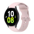 For Samsung Galaxy Watch 5 44mm 20mm Butterfly Buckle Solid Color Silicone Watch Band(Pink)