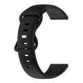 For Samsung Galaxy Watch 5 Pro 45mm 20mm Butterfly Buckle Solid Color Silicone Watch Band(Black)