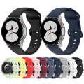 For Samsung Galaxy Watch 5 Pro 45mm 20mm Butterfly Buckle Solid Color Silicone Watch Band(Light G...