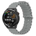 For Huawei Watch GT Runner 22mm Ocean Style Silicone Solid Color Watch Band(Grey)